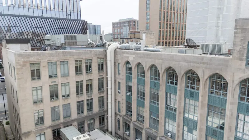 The building before work began