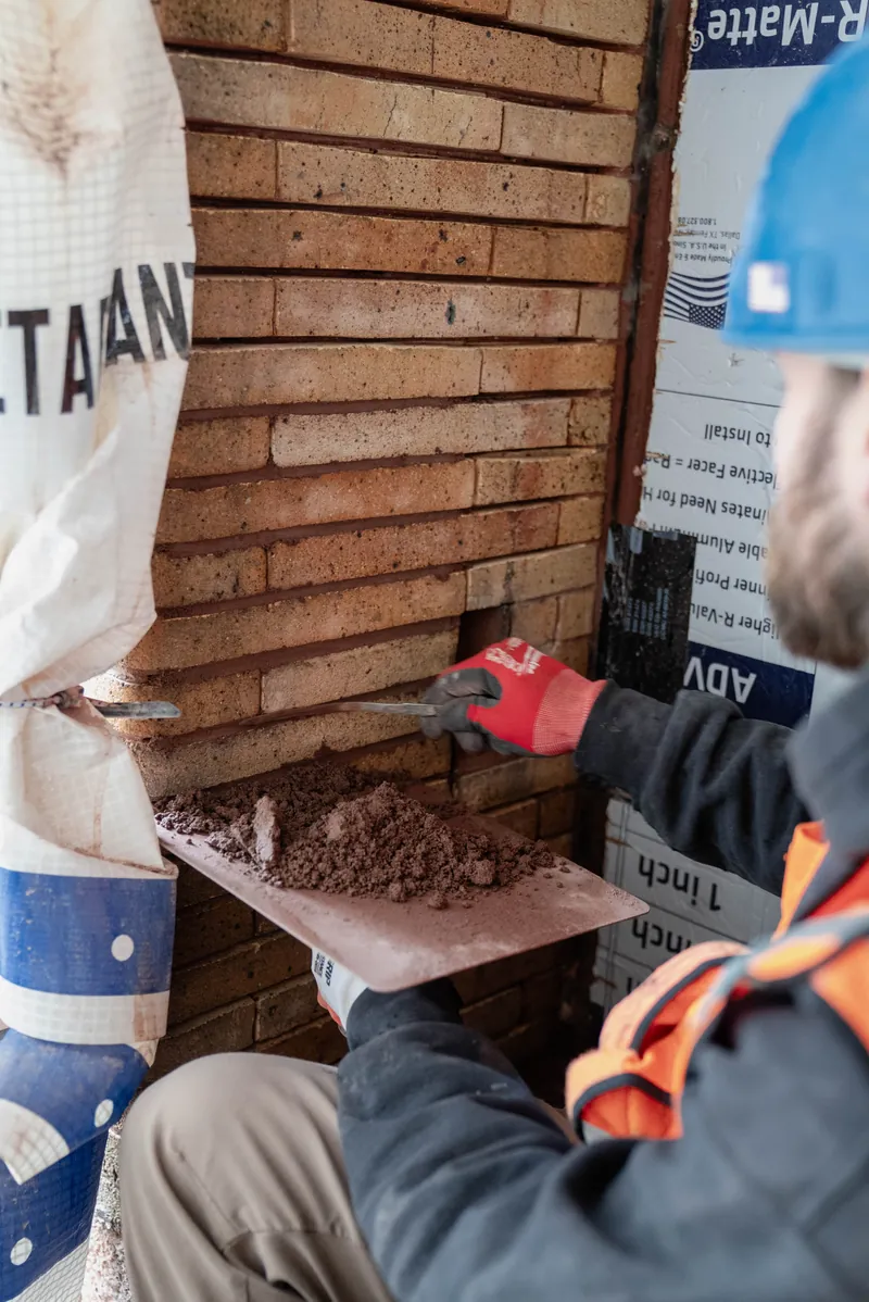 Hand repointing at the Youth’s Companion Building